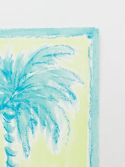 Mini Toile Palm No. 8 (aqua & lime)