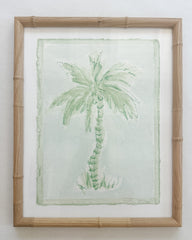 Toile Palm No. 16 (Green & Pale Aqua)