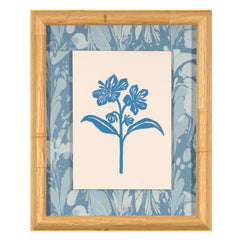 Violet Linocut Blue