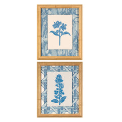 Violet Linocut Blue