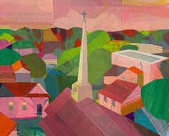 Pink Houses with Church