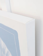 Scallop Shell on Blue