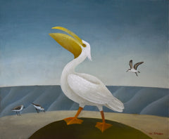 Pelican and Sandpipers