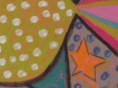 Starfish in Polka Dot Frame