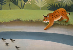 Bobcat Hunting Birds