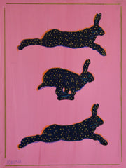 Navy Leaping Hare I