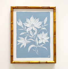 Coastal Floral on Blue