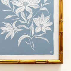 Coastal Floral on Blue