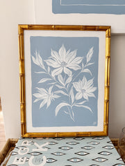 Coastal Floral on Blue