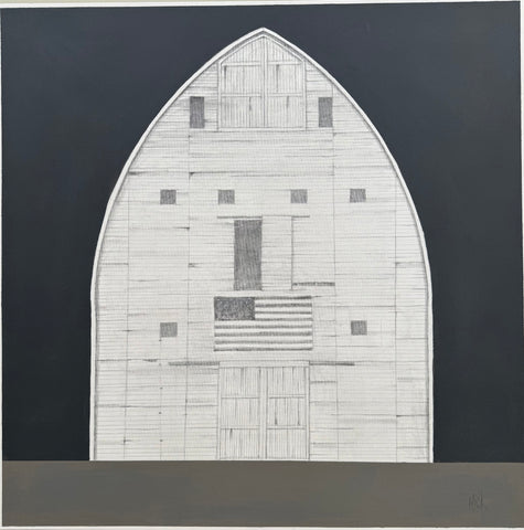 American Dream Barn with Flag