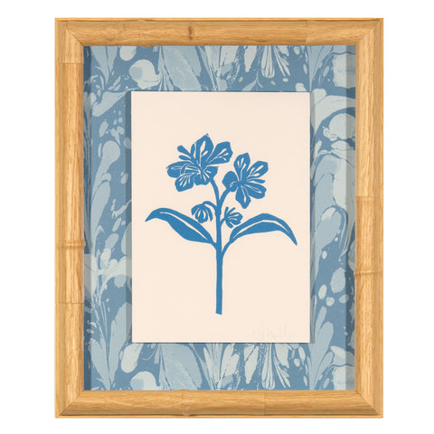Violet Linocut Blue
