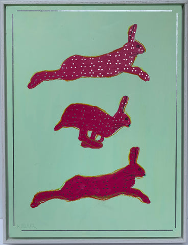 Pink Leaping Hare I