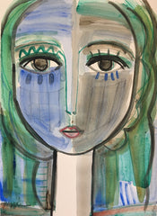 Blue Green Woman