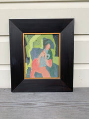 Figure and Banana Leaves II