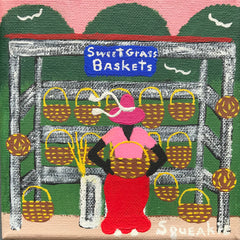 Basket Lady (Blue Sign)