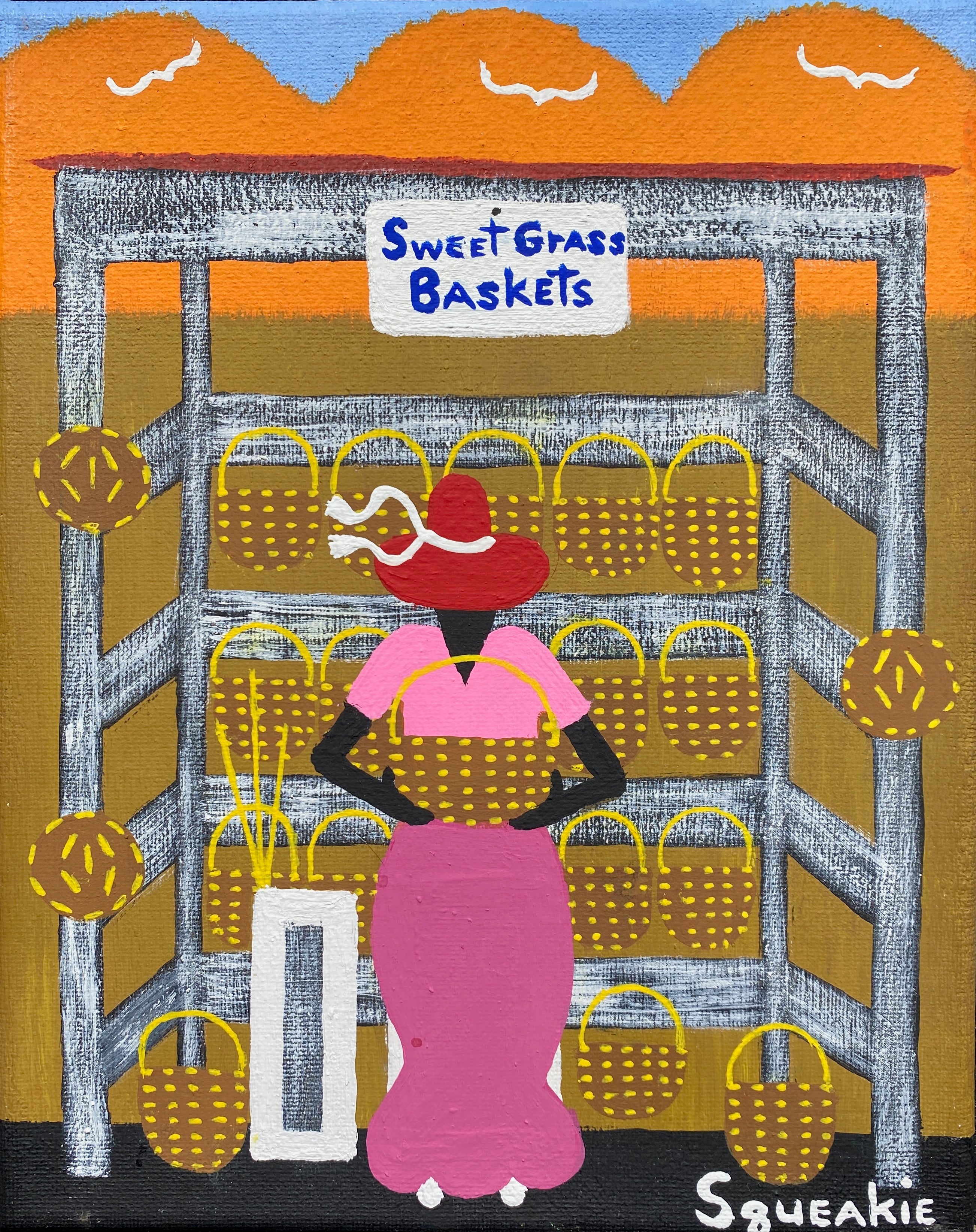 Basket Lady (Red Hat)