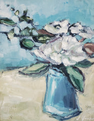 Flowers in Blue Vase