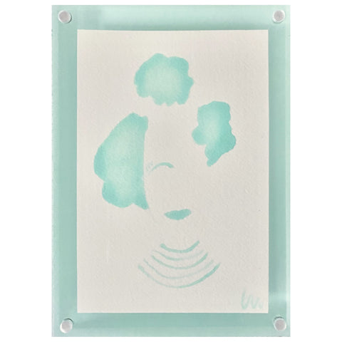 Little Seafoam Green Lady III