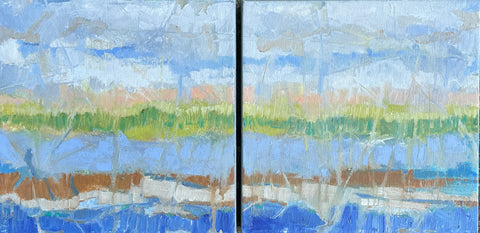 Summer Past I & II Diptych
