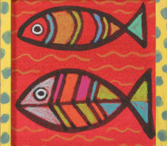 Rainbow Fish in Polka Dot Frame